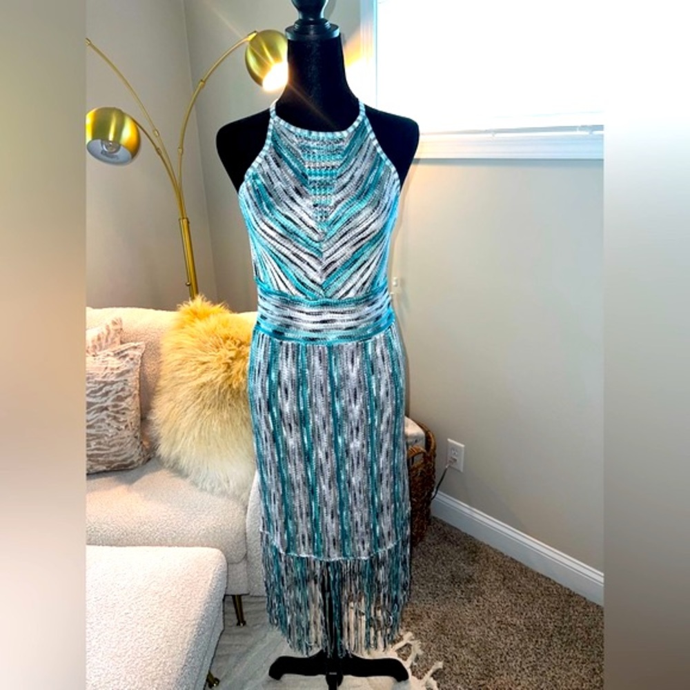 INC: Multi color fringe dress - Size Small